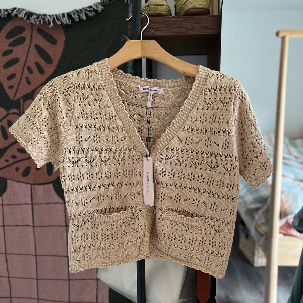 Brand new with tags BCBG crochet top